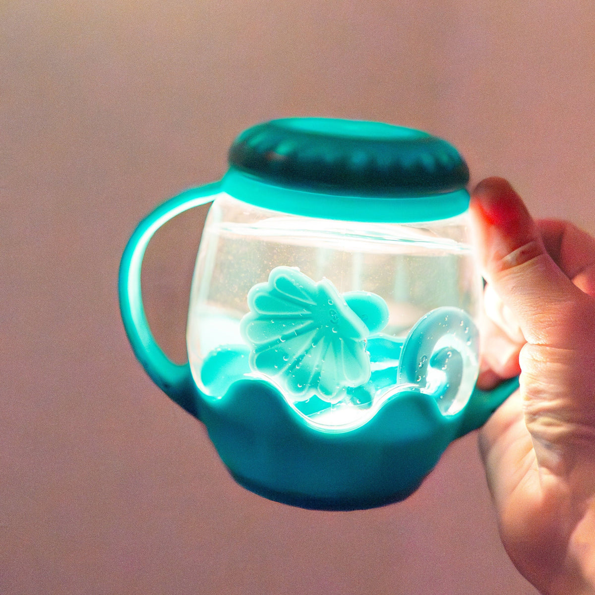 Glo Pals - Spielglas Mini Sensory Blau mit Inhalt