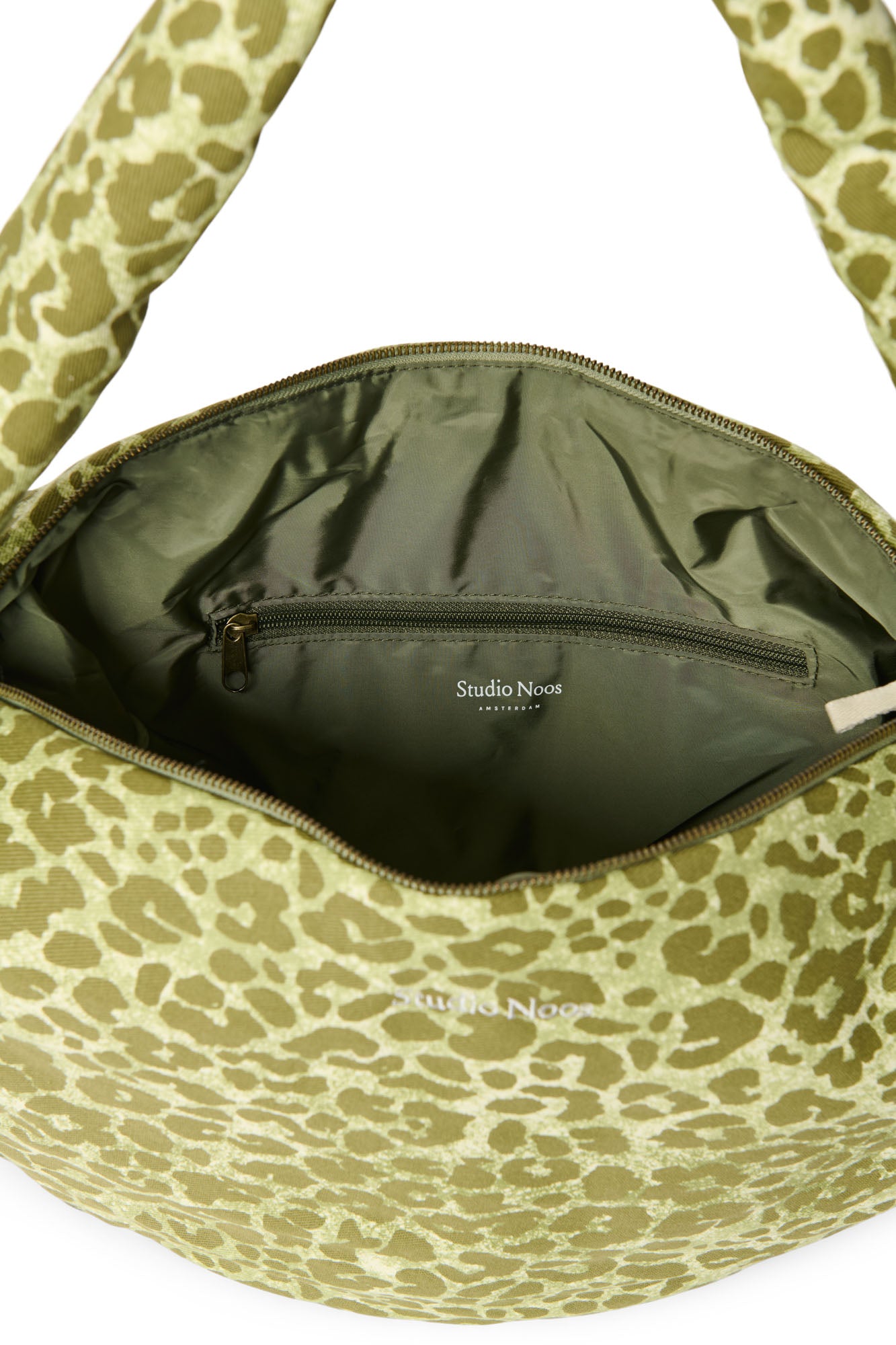 Studio Noos - Cross Body Tasche Cotton Green Leopard