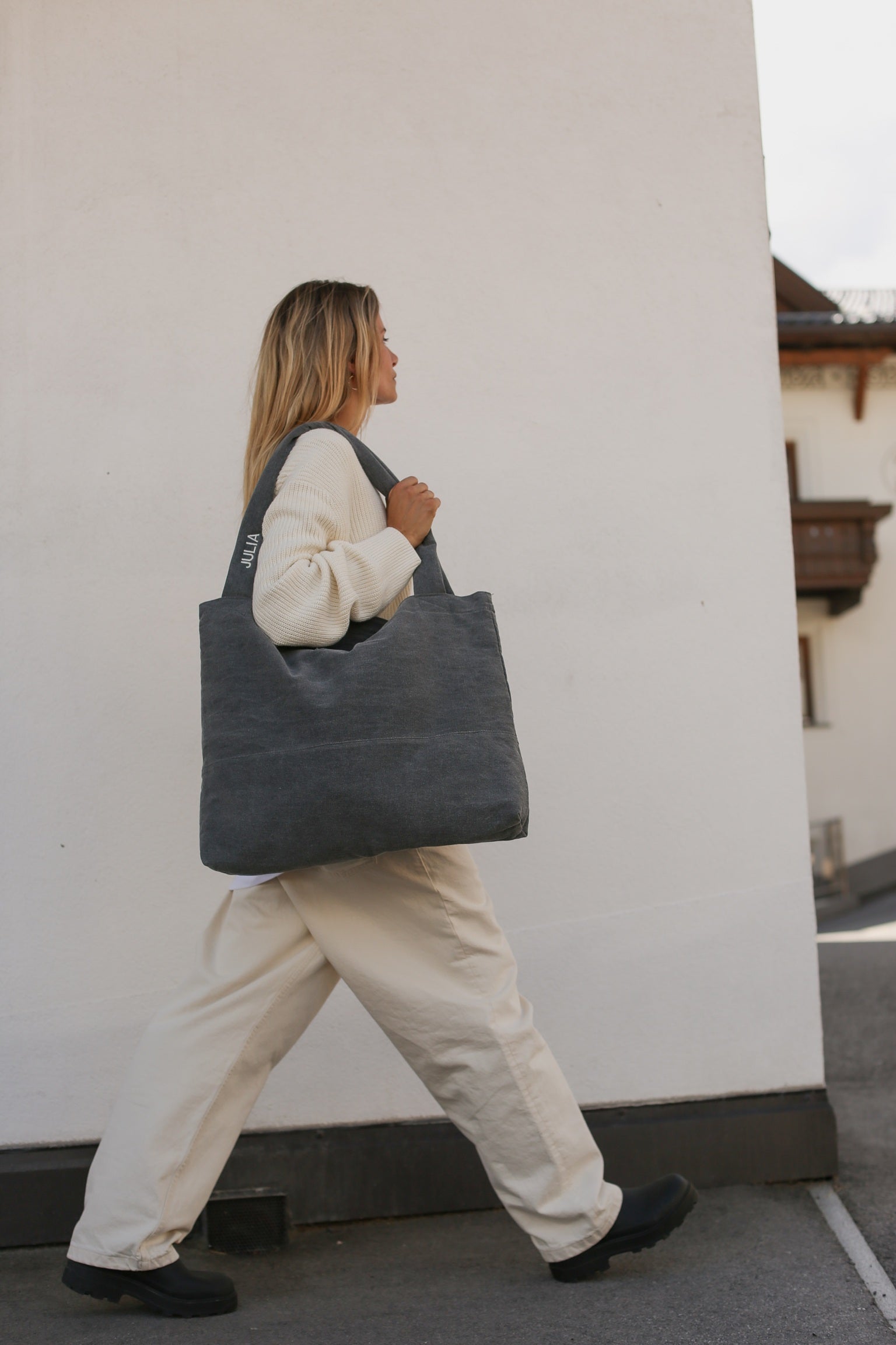 Studio Noos - Wickeltasche Grey Denim