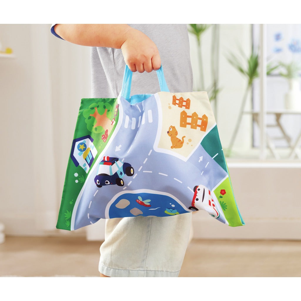 Hape - Plüschautoset mit Rückziehmotor
