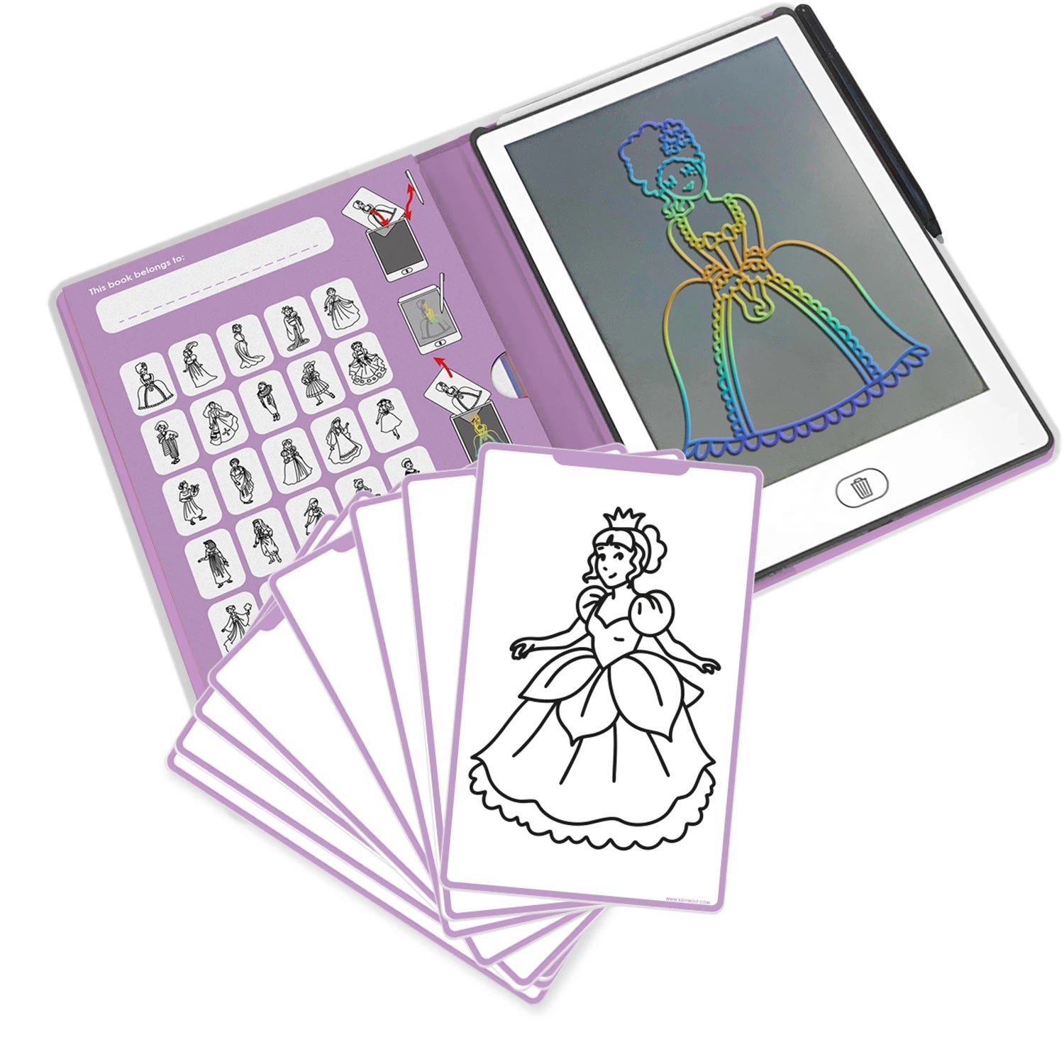 KIDYWOLF - Digitales Malbuch Kidydraw-Mini: Prinzessin
