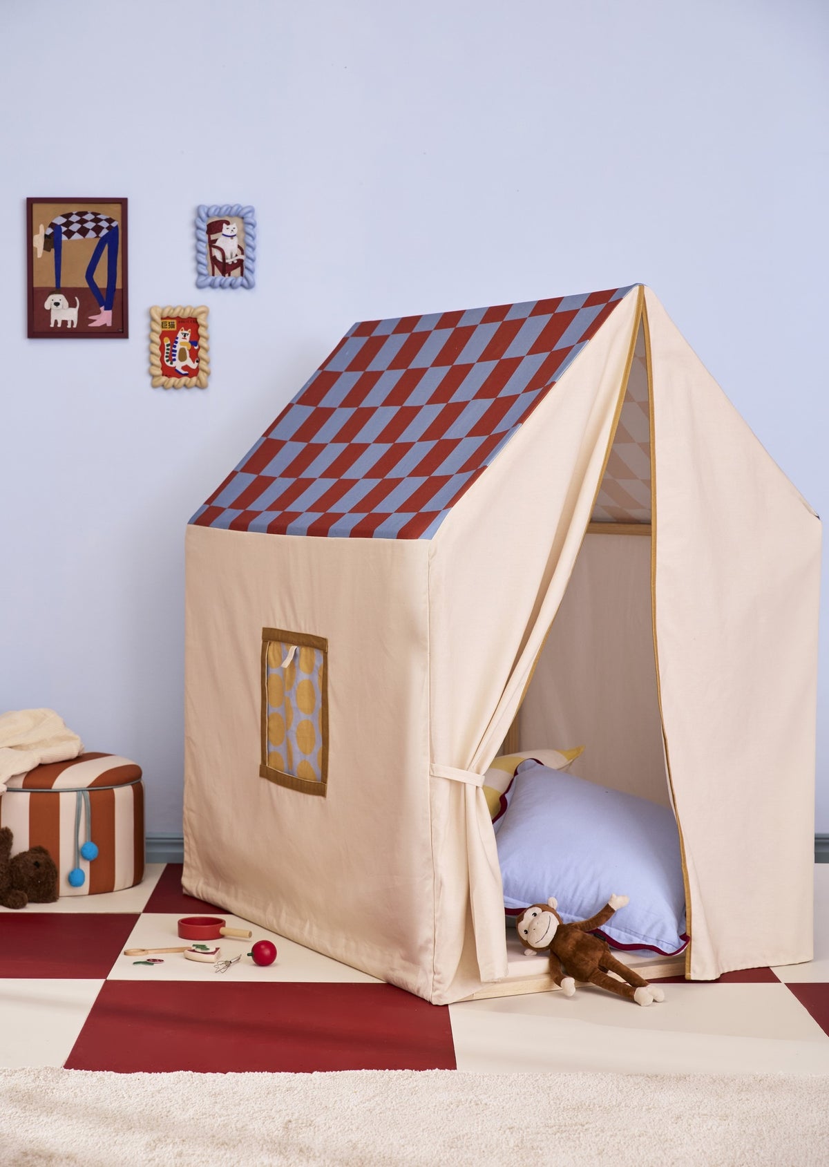Kids Concept - Hauszelt Kariert