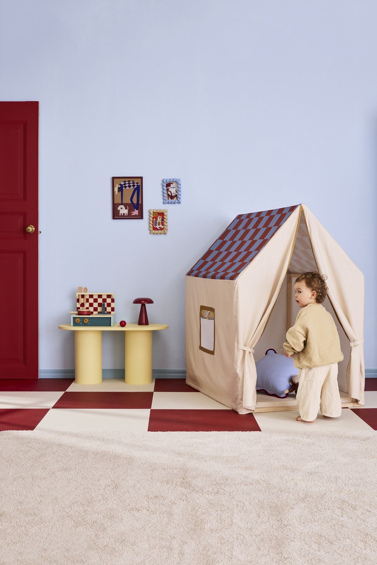 Kids Concept - Hauszelt Kariert