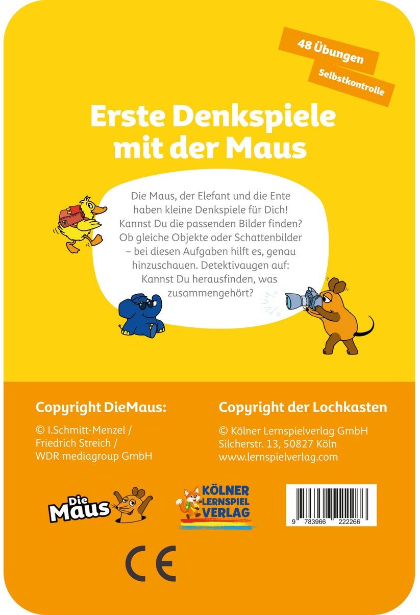 Kölner Lernspielverlag - Erste Denkspiele mit der Maus 3-4