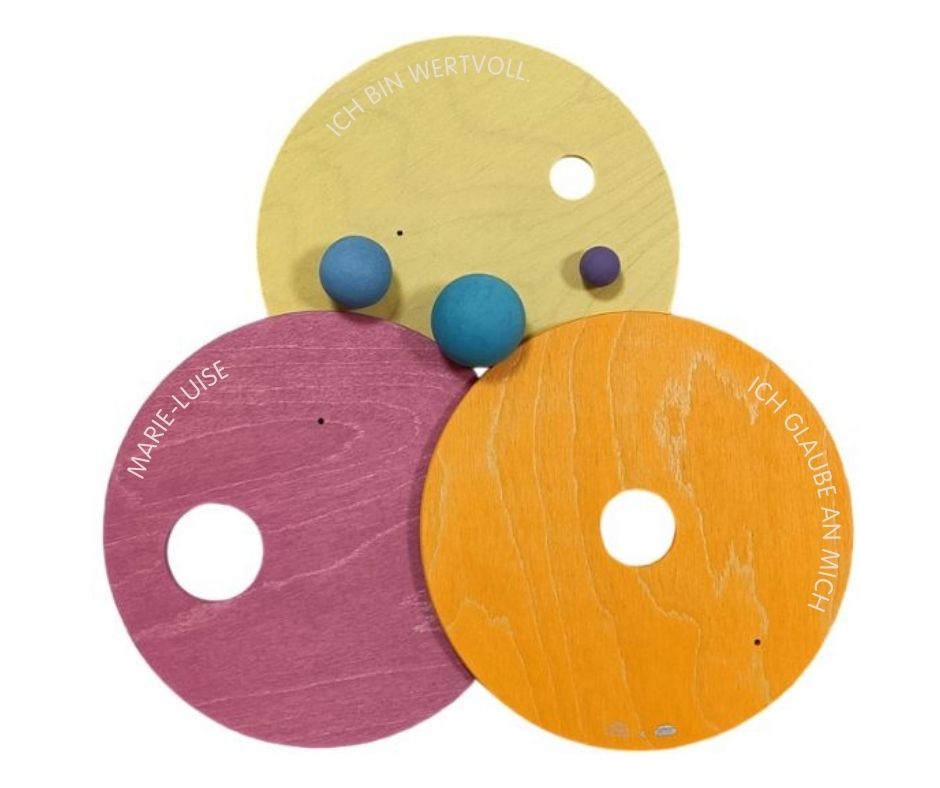 GRIMM’S x Stapelstein - Kullerscheiben personalisiert - Warm Pastell