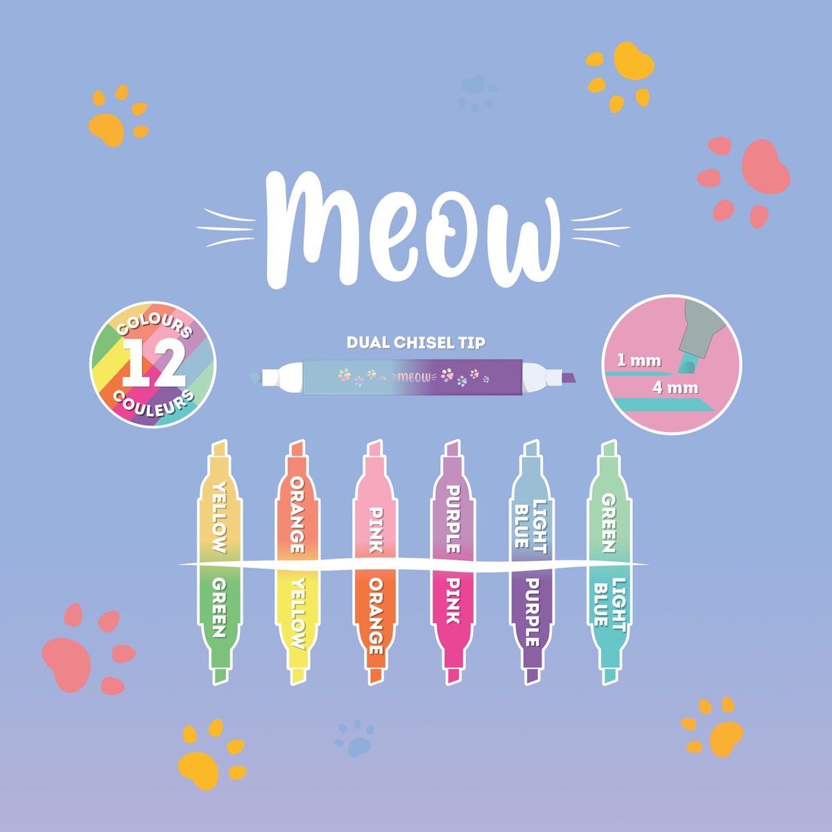 Legami - Marker Dual-Tip Kitty 6er Set