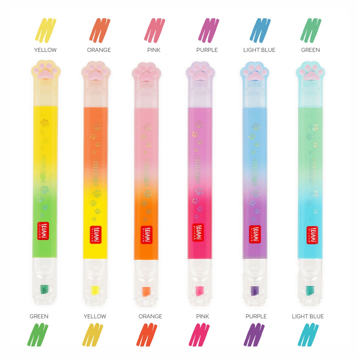 Legami - Marker Dual-Tip Kitty 6er Set