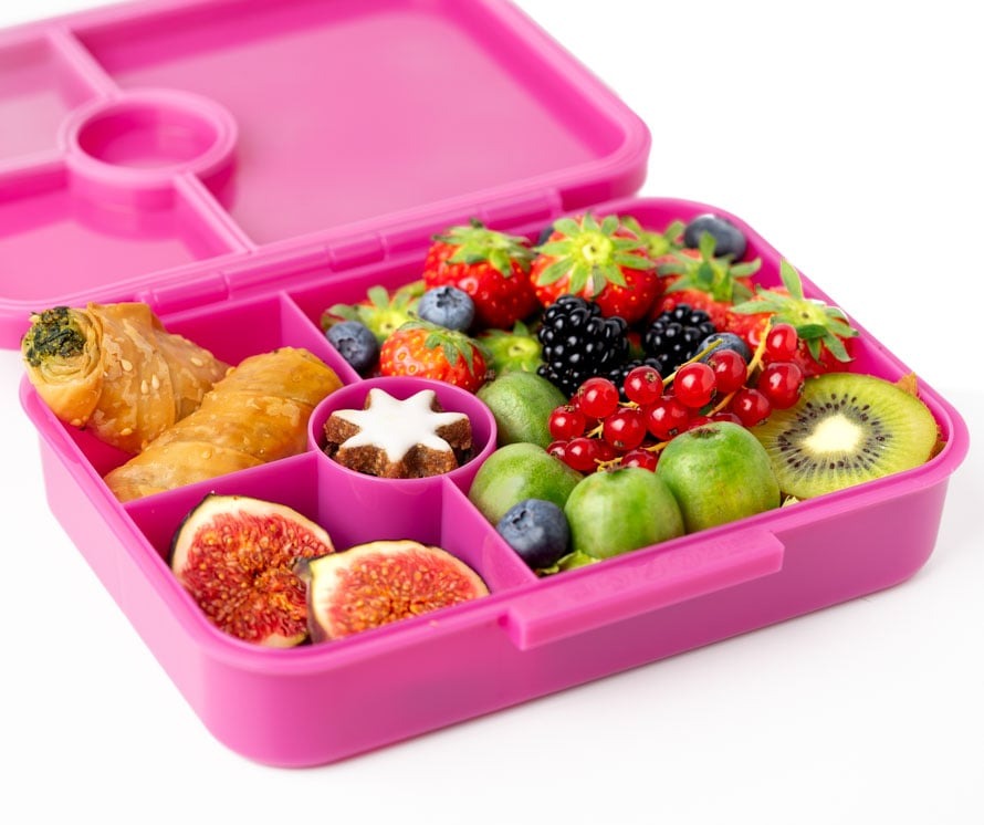 LEKKABOX - Classic Lunchbox Berry mit 4 Fächern