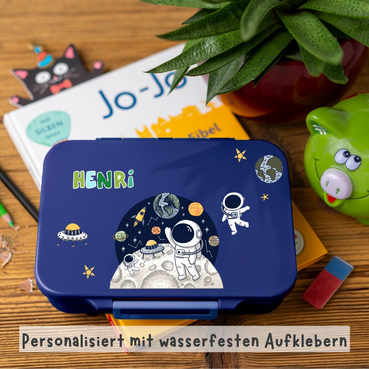 LEKKABOX - Classic Lunchbox mit 4 Fächern Cosmic