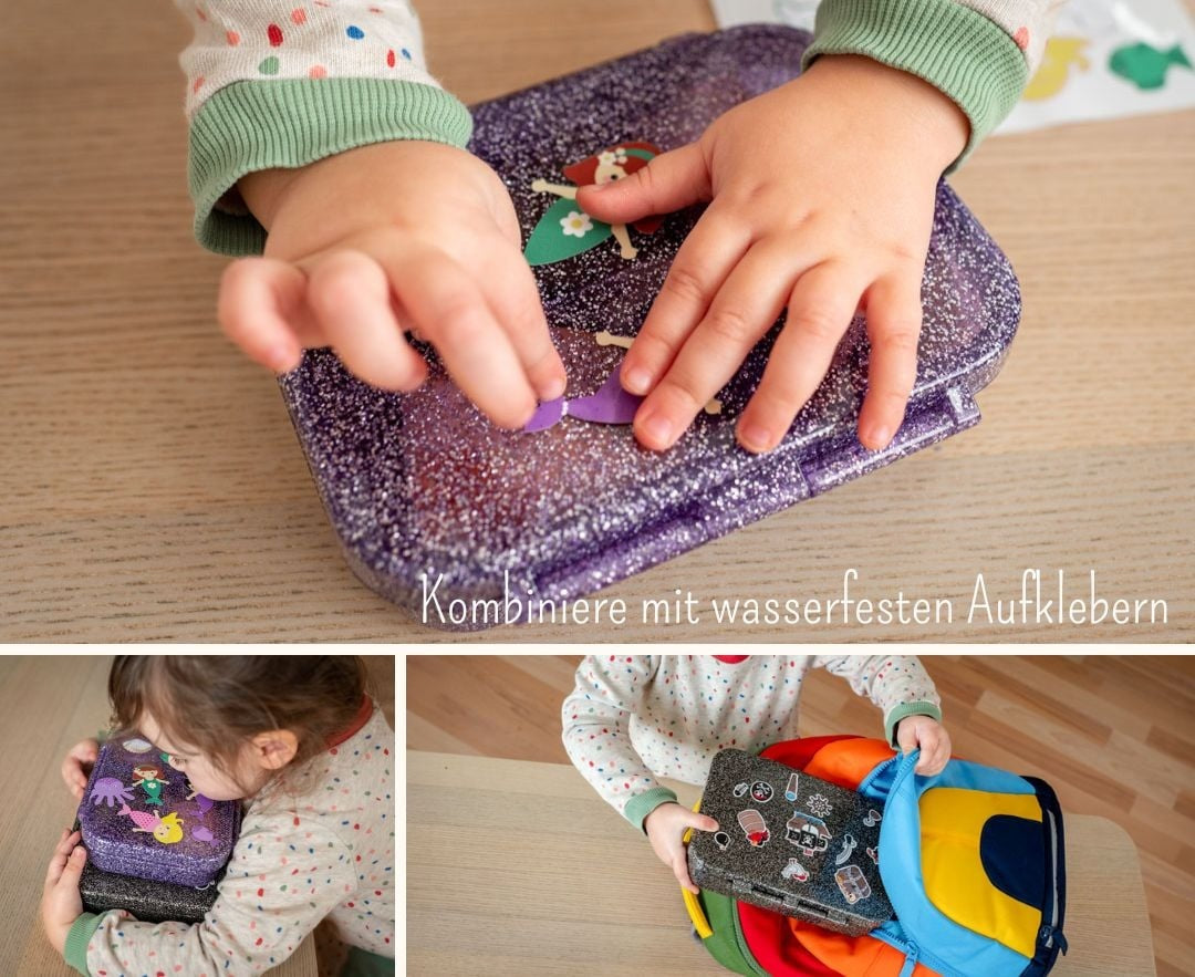 LEKKABOX - Glamour Lunchbox Black mit 4 Fächern