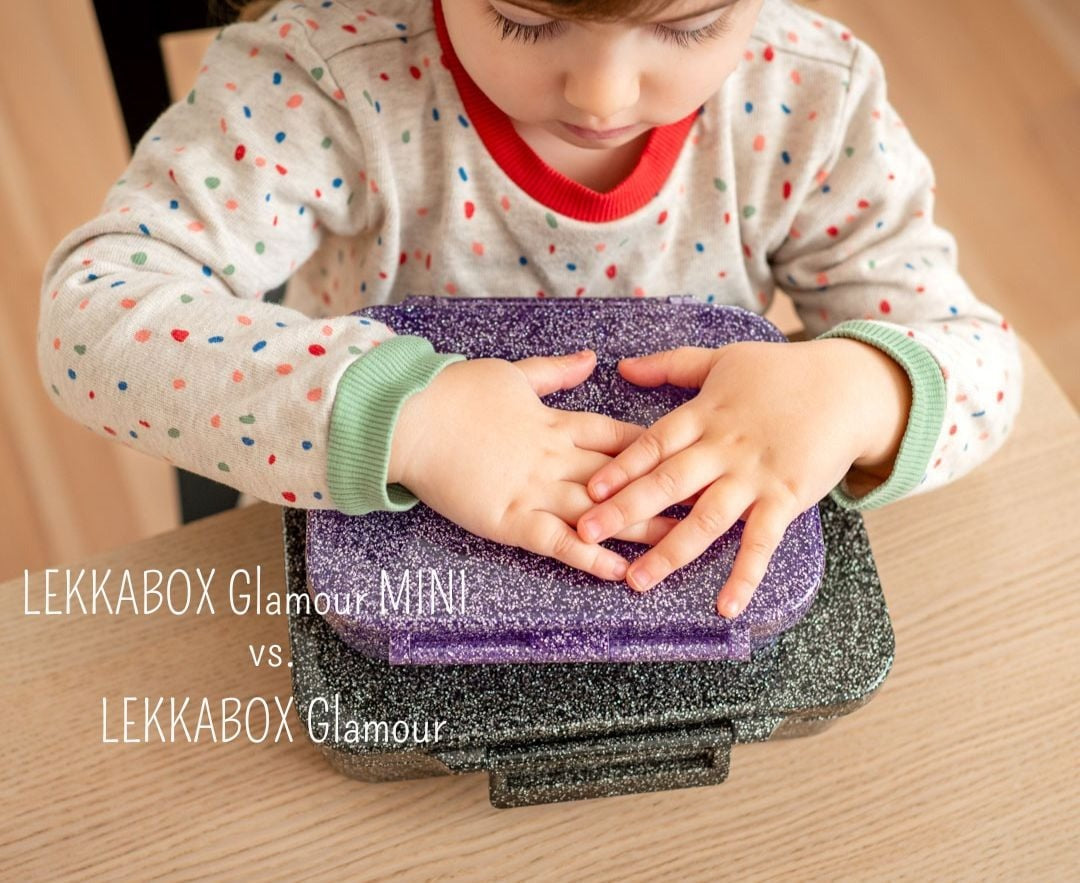LEKKABOX - Glamour Lunchbox Black mit 4 Fächern