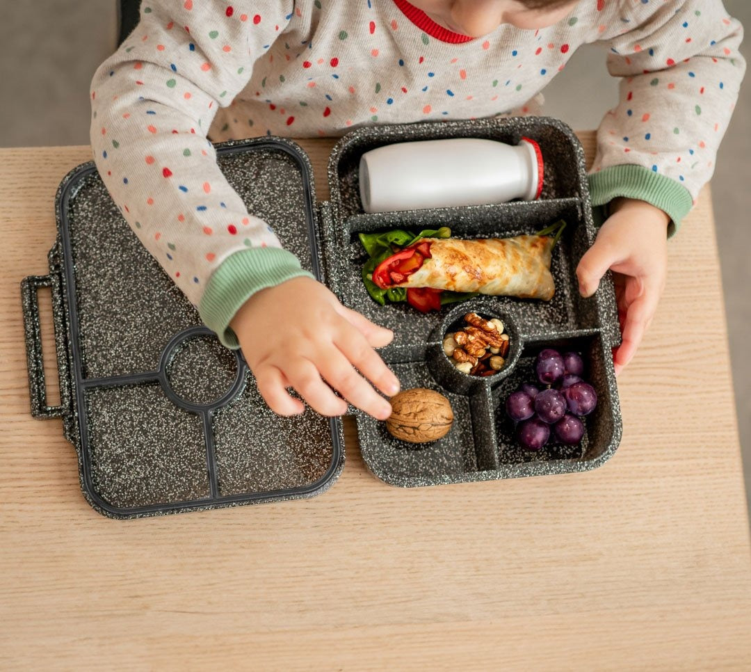 LEKKABOX - Glamour Lunchbox Black mit 4 Fächern