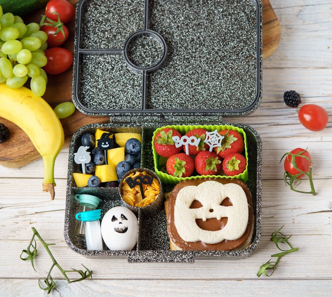 LEKKABOX - Glamour Lunchbox Black mit 4 Fächern