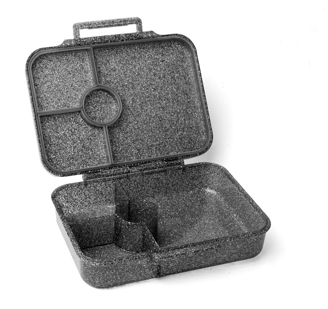 LEKKABOX - Glamour Lunchbox Black mit 4 Fächern