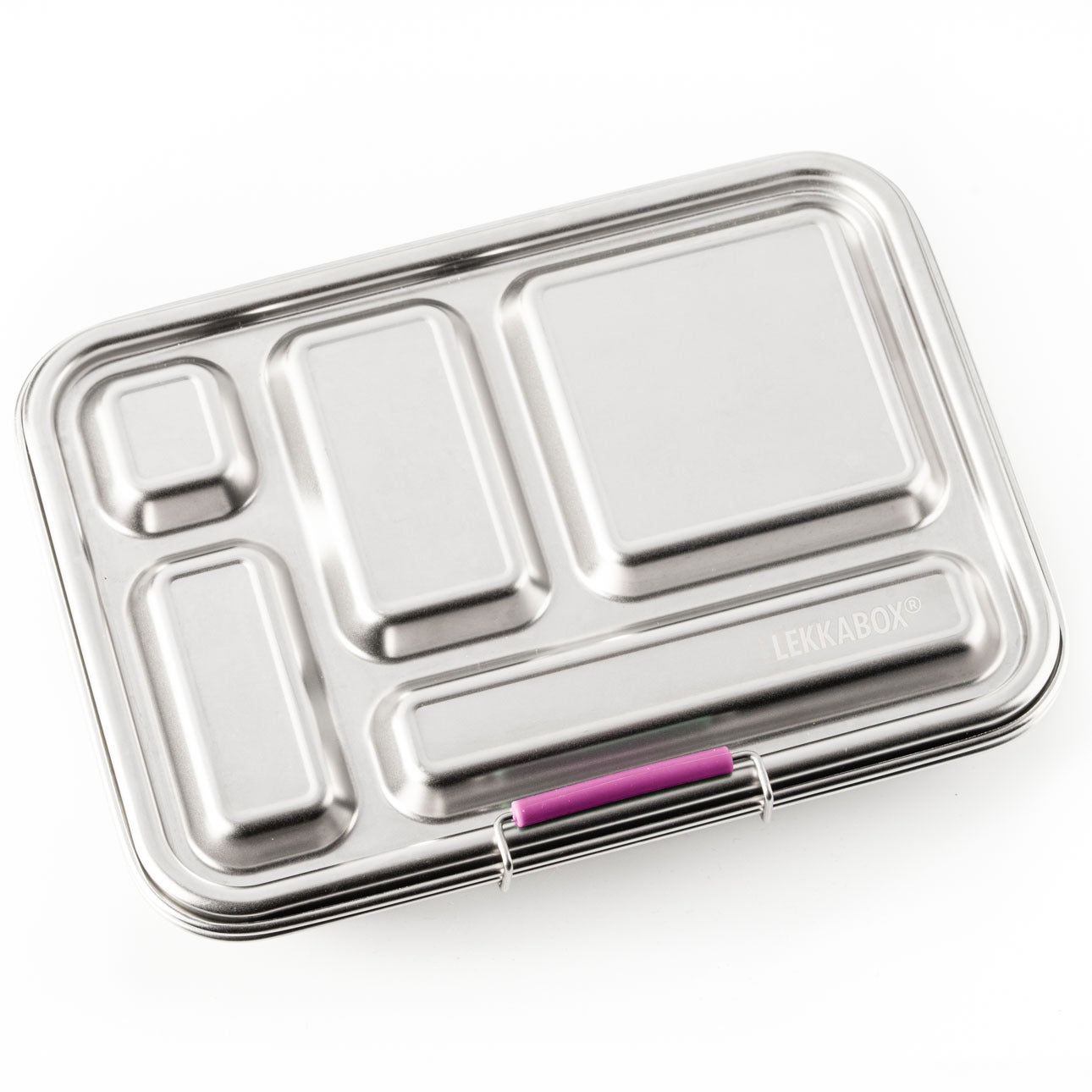 LEKKABOX - Lunchbox Edelstahl mit 5 Fächern Berry