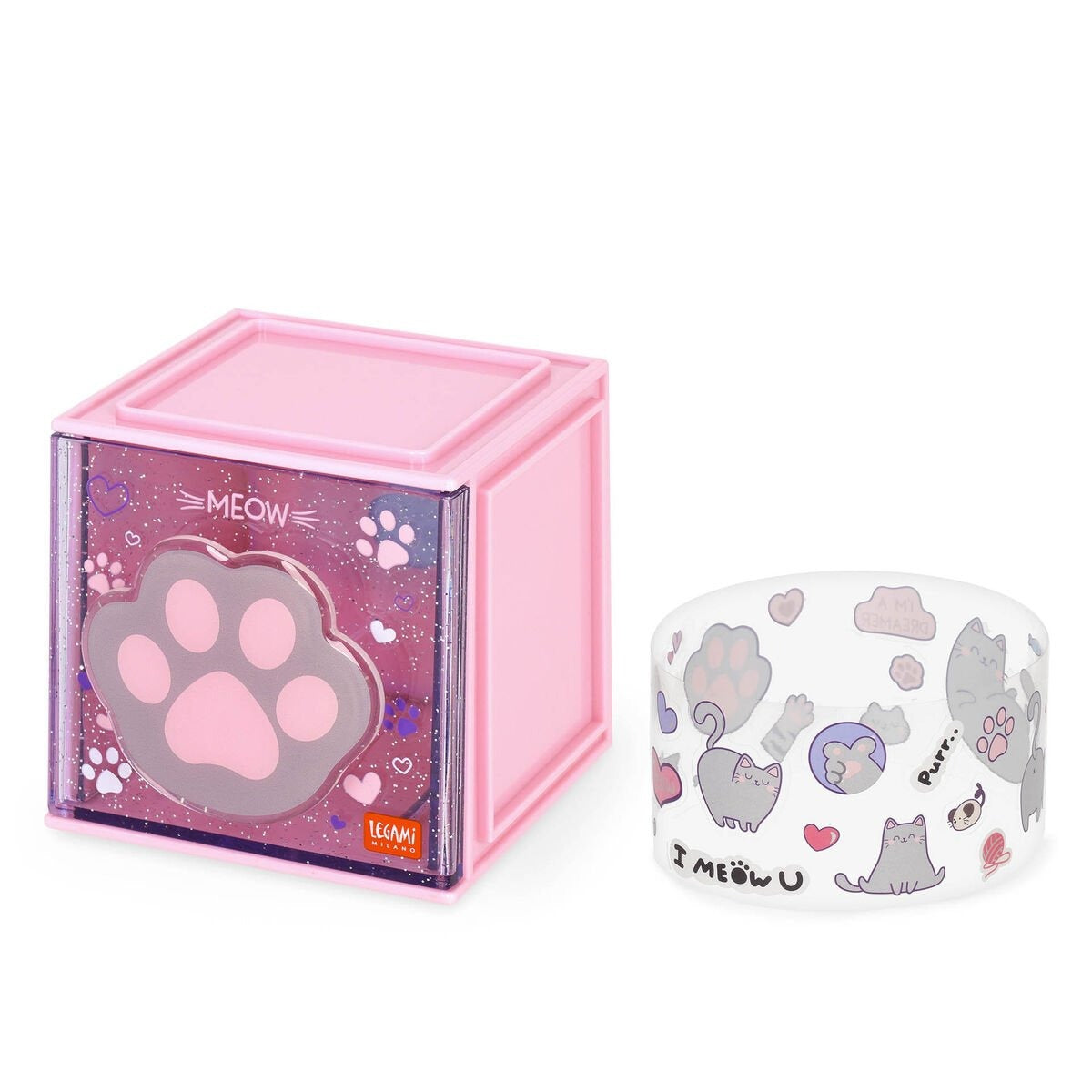 Legami - Erweiterbare Schreibtischbox - Cutie Cube Kitty