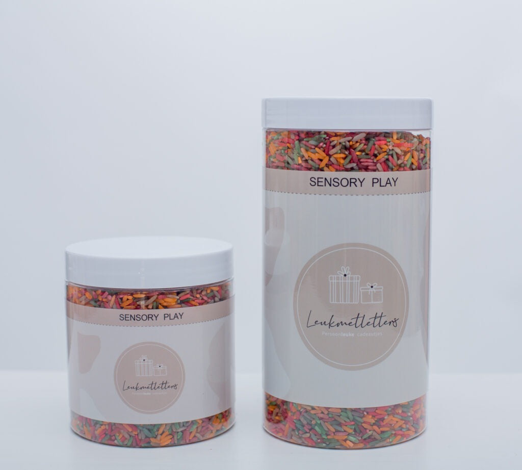 Leukmetletters - Sensorikspielzeug Play Rice 400g Herbstmischung