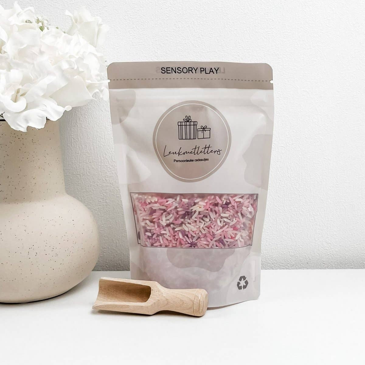 Leukmetletters - Sensorikspielzeug Play Rice 250g Princess Mix