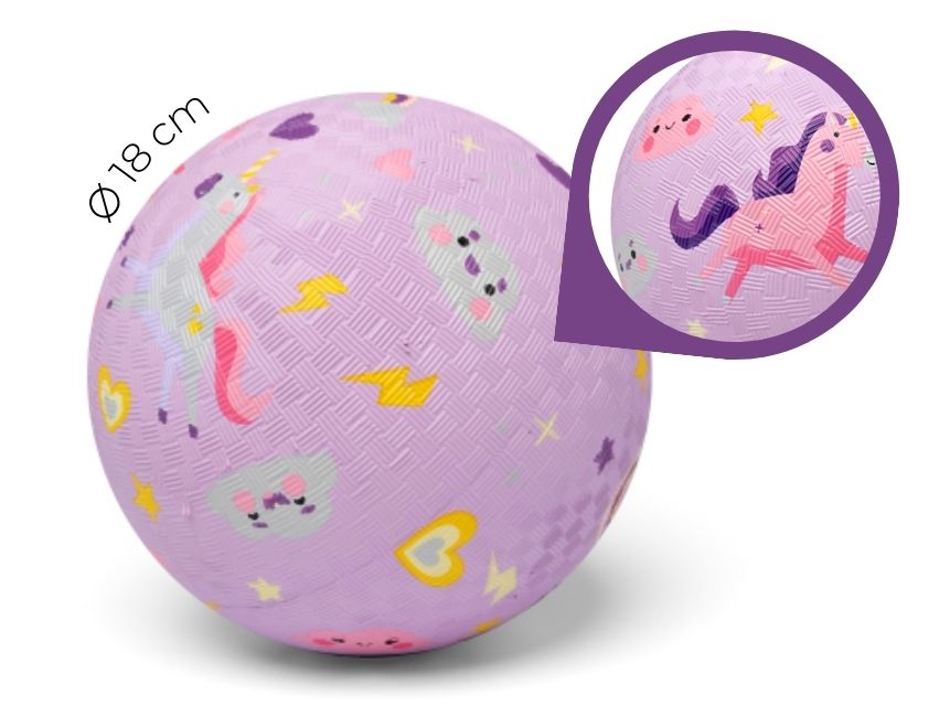 Little L - Ball aus Naturkautschuk "Einhorn" ⌀18cm