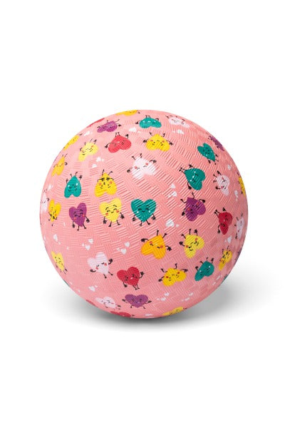 Little L - Ball aus Naturkautschuk "Herzen" ⌀18cm