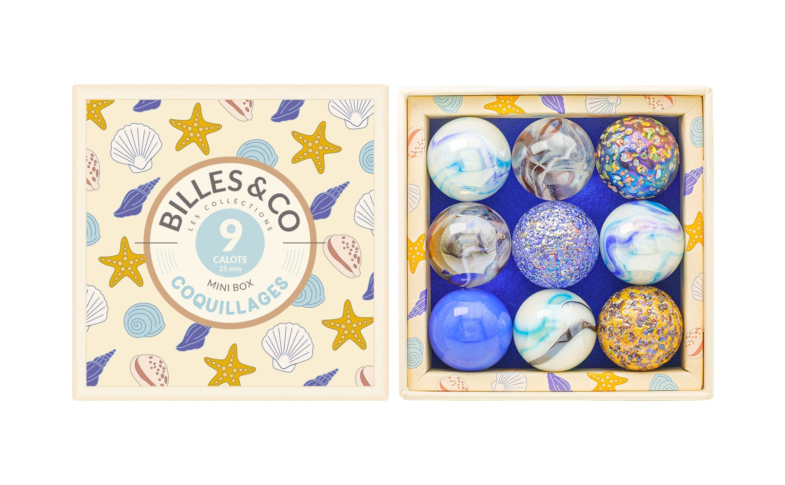 Billes & Co - Murmelbox 9er Muscheln