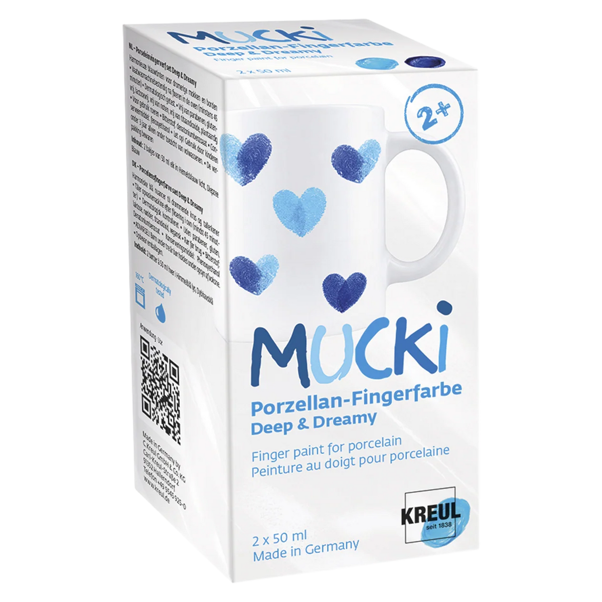 KREUL - MUCKI Porzellan-Fingerfarbe Set Deep & Dreamy