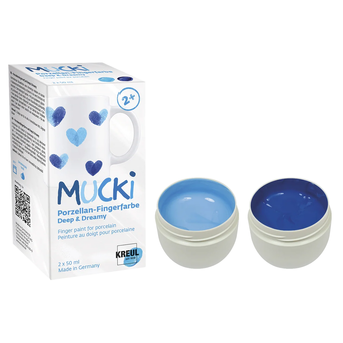 KREUL - MUCKI Porzellan-Fingerfarbe Set Deep & Dreamy
