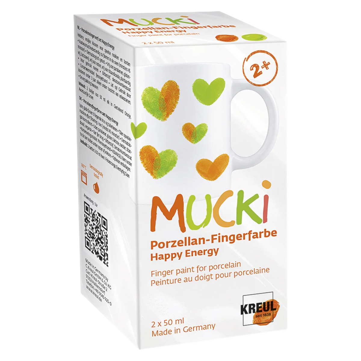 KREUL - MUCKI Porzellan-Fingerfarbe Set Happy Energy