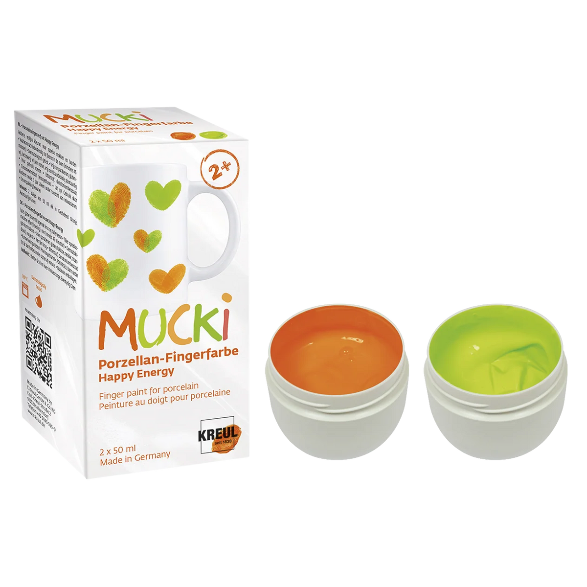 KREUL - MUCKI Porzellan-Fingerfarbe Set Happy Energy