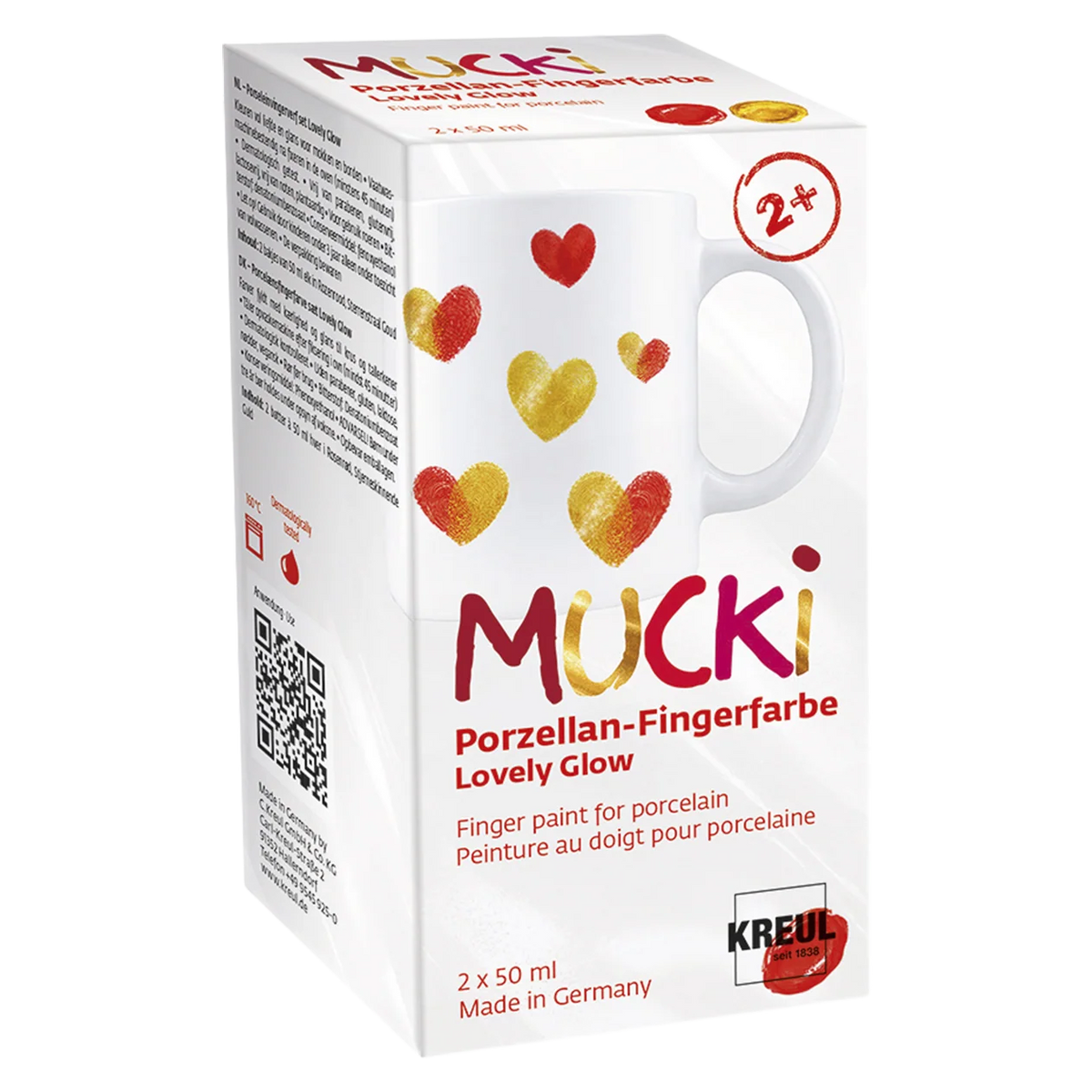 KREUL - MUCKI Porzellan-Fingerfarbe Set Lovely Glow