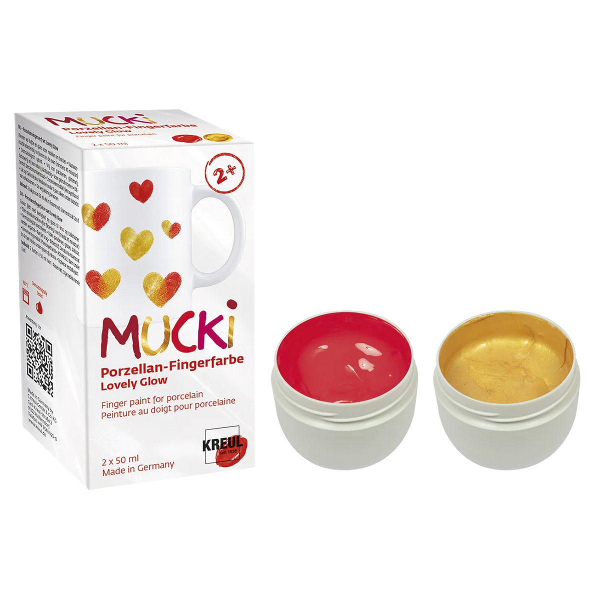 KREUL - MUCKI Porzellan-Fingerfarbe Set Lovely Glow