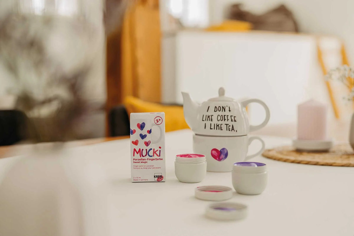 KREUL - MUCKI Porzellan-Fingerfarbe Set Sweet Magic