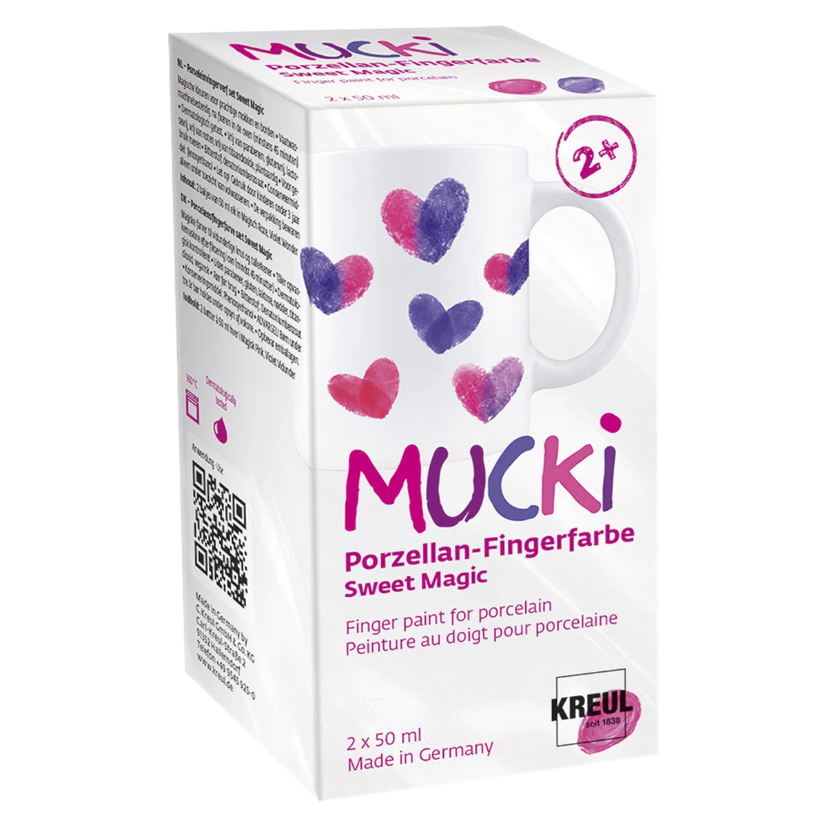KREUL - MUCKI Porzellan-Fingerfarbe Set Sweet Magic