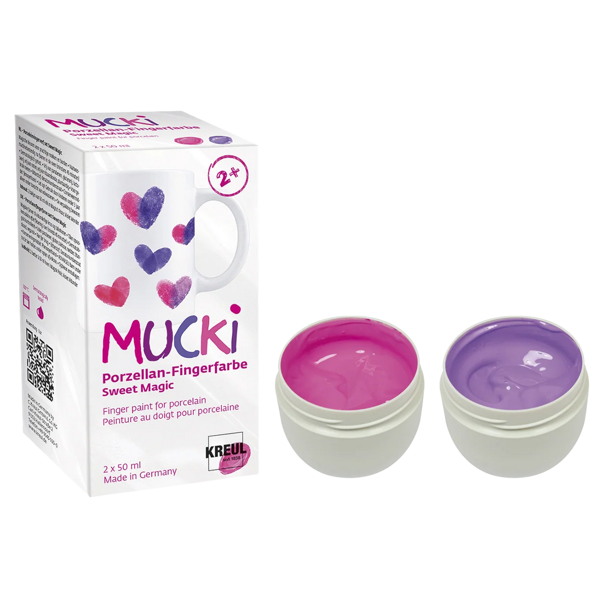 KREUL - MUCKI Porzellan-Fingerfarbe Set Sweet Magic