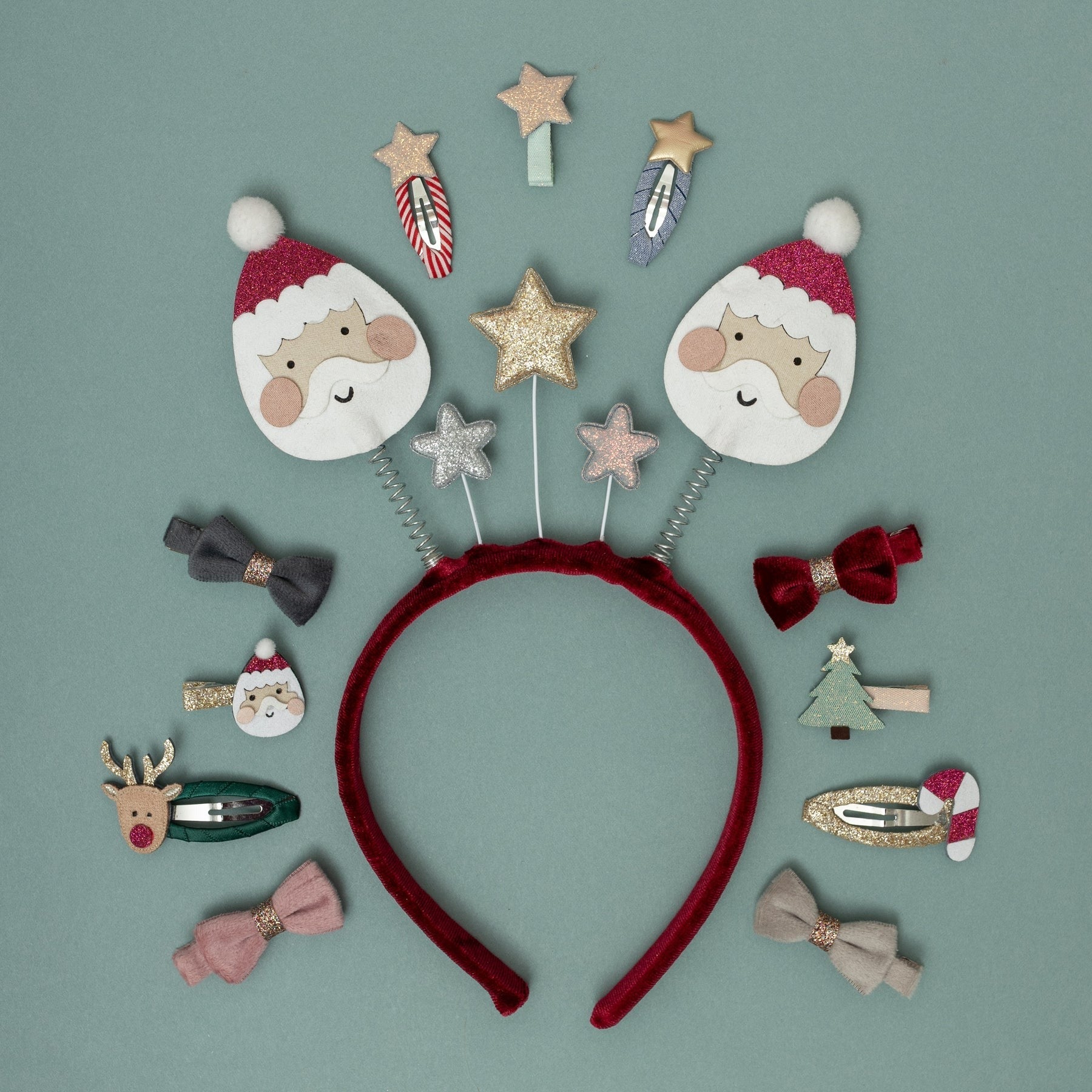 Mimi & Lula -  Haarspange Mini Rudolf und Zuckerstangen