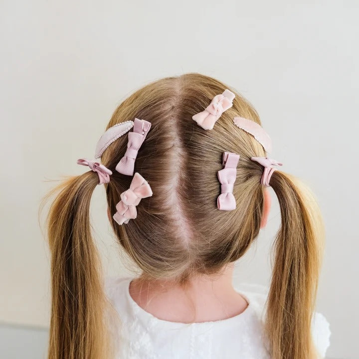 Mimi & Lula – Haaraccessoires Rosa-Samt 12St.