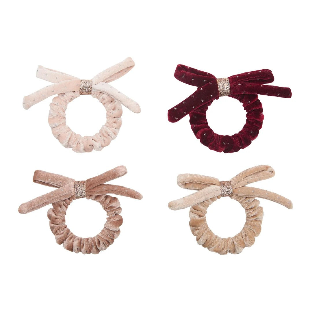 Mimi & Lula - Scrunchies aus Samt mit Schleifen 4St.