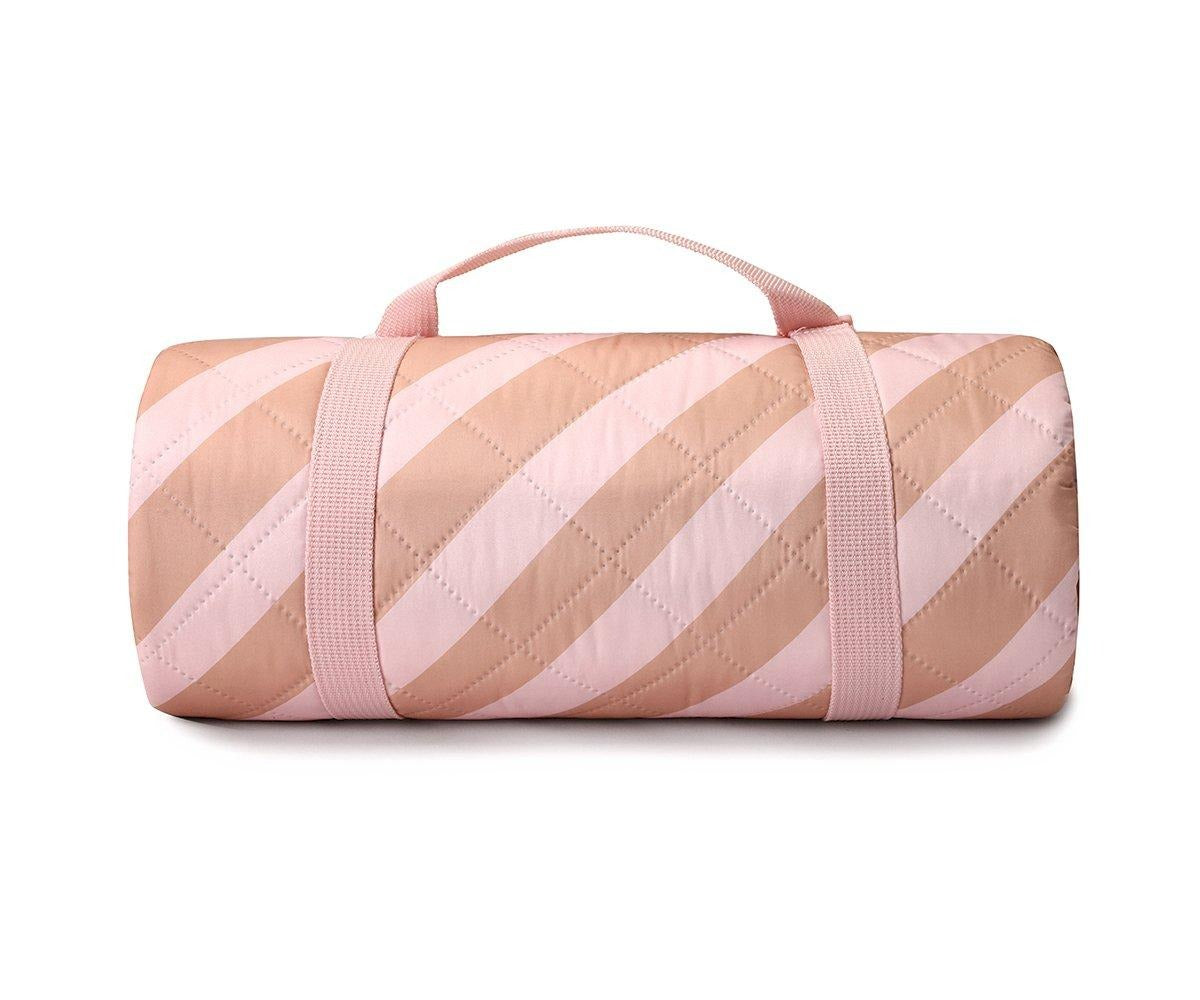Monneka - Picknick-Decke Rosa gestreift