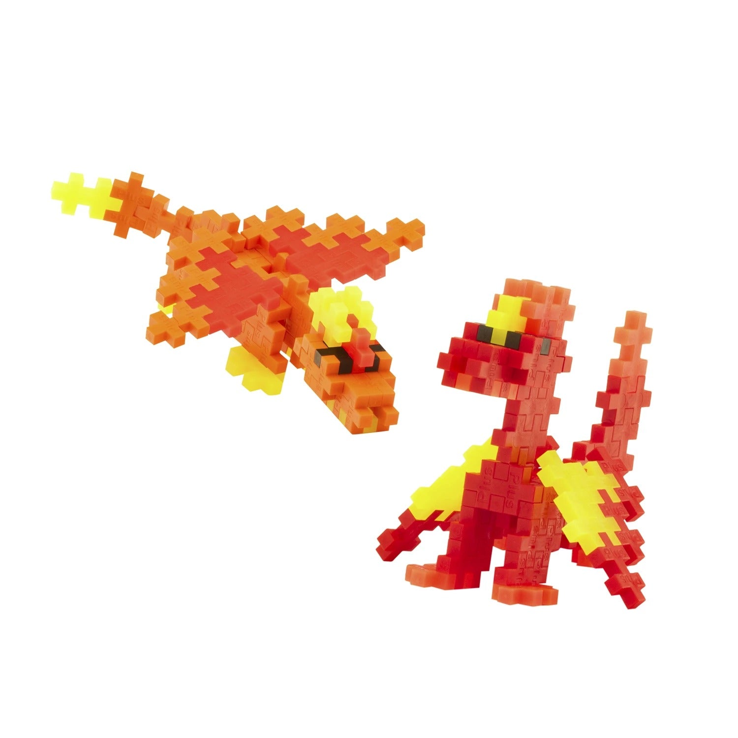 PLUS PLUS - Kreativ Bausteine 100 Stück Feuer Drache