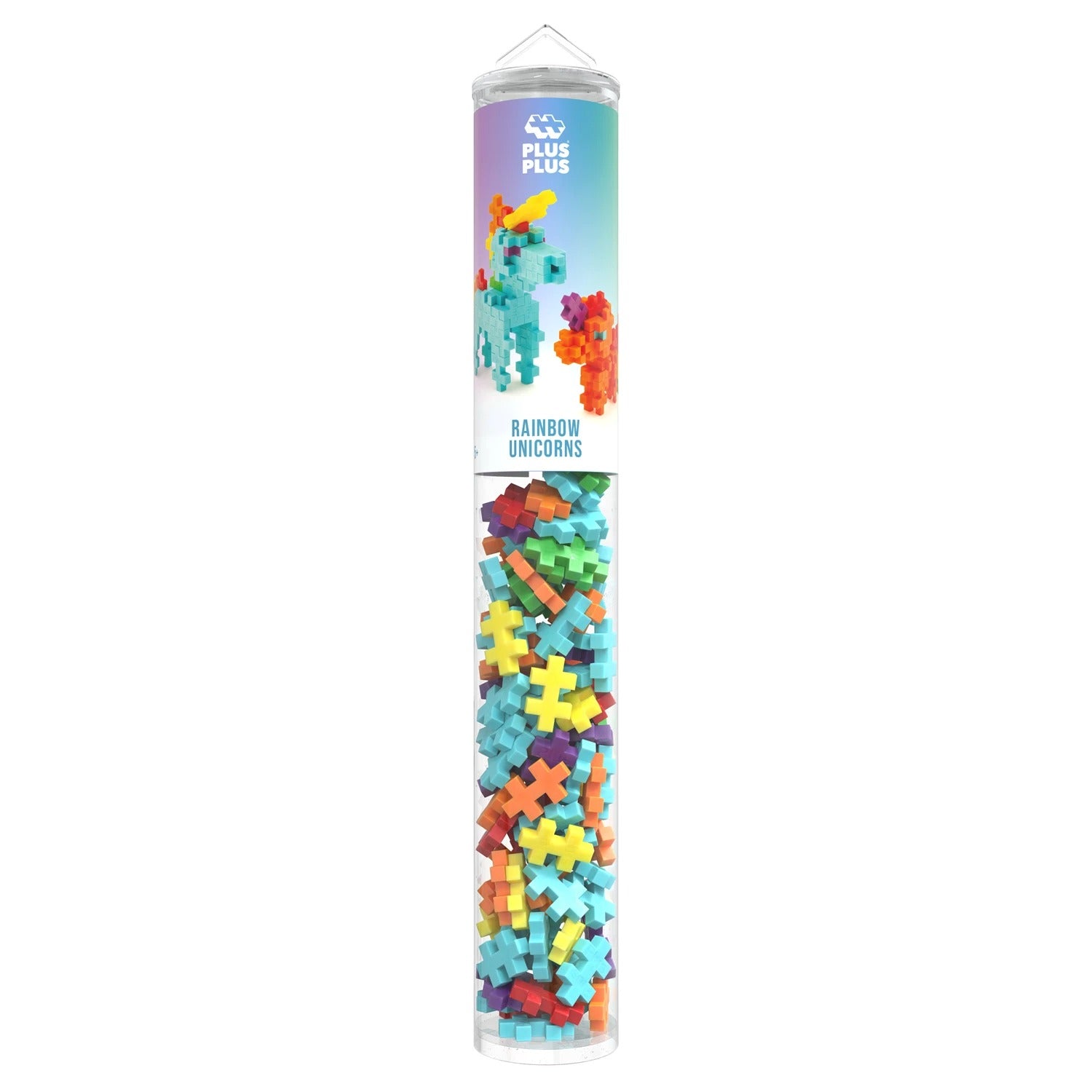 PLUS PLUS - Kreativ Bausteine 100 Stück Regenbogen Einhorn