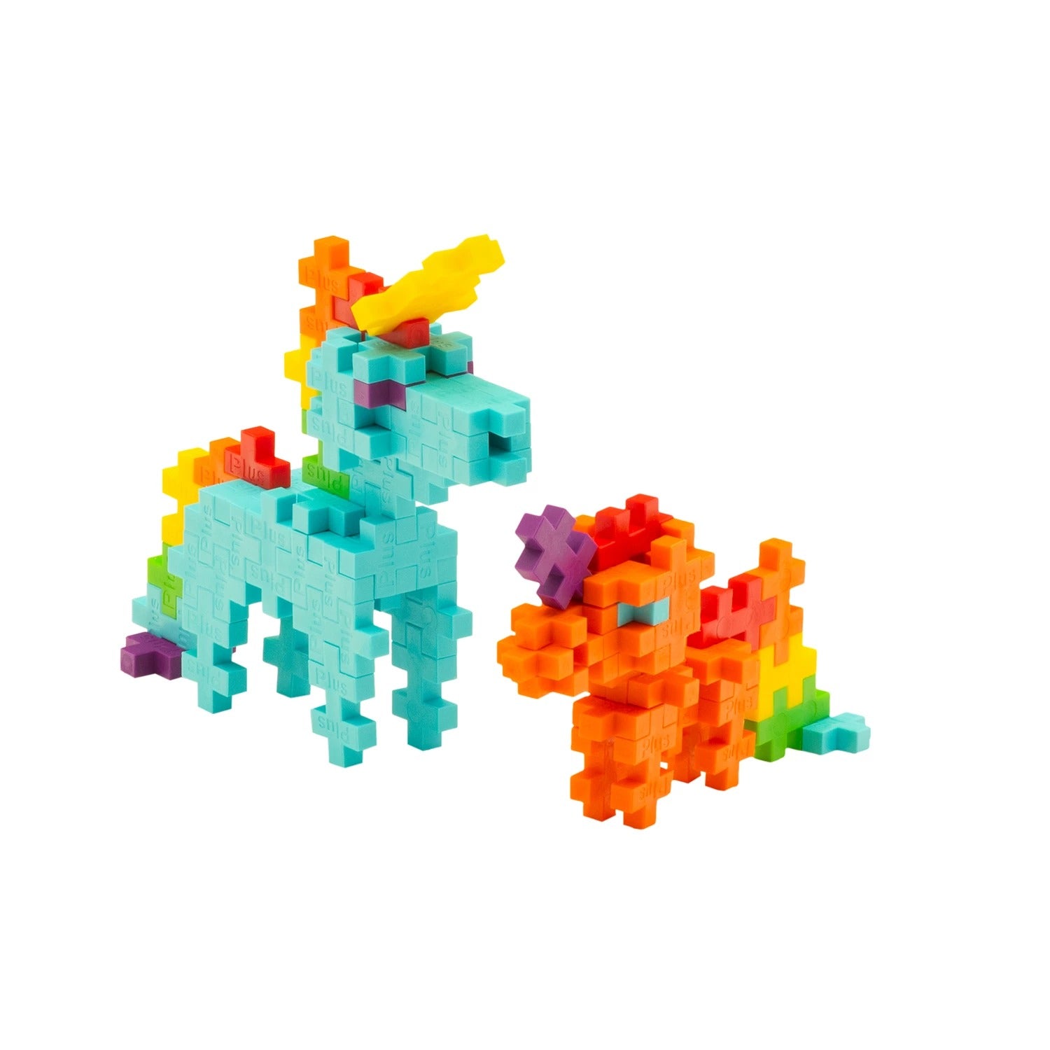 PLUS PLUS - Kreativ Bausteine 100 Stück Regenbogen Einhorn