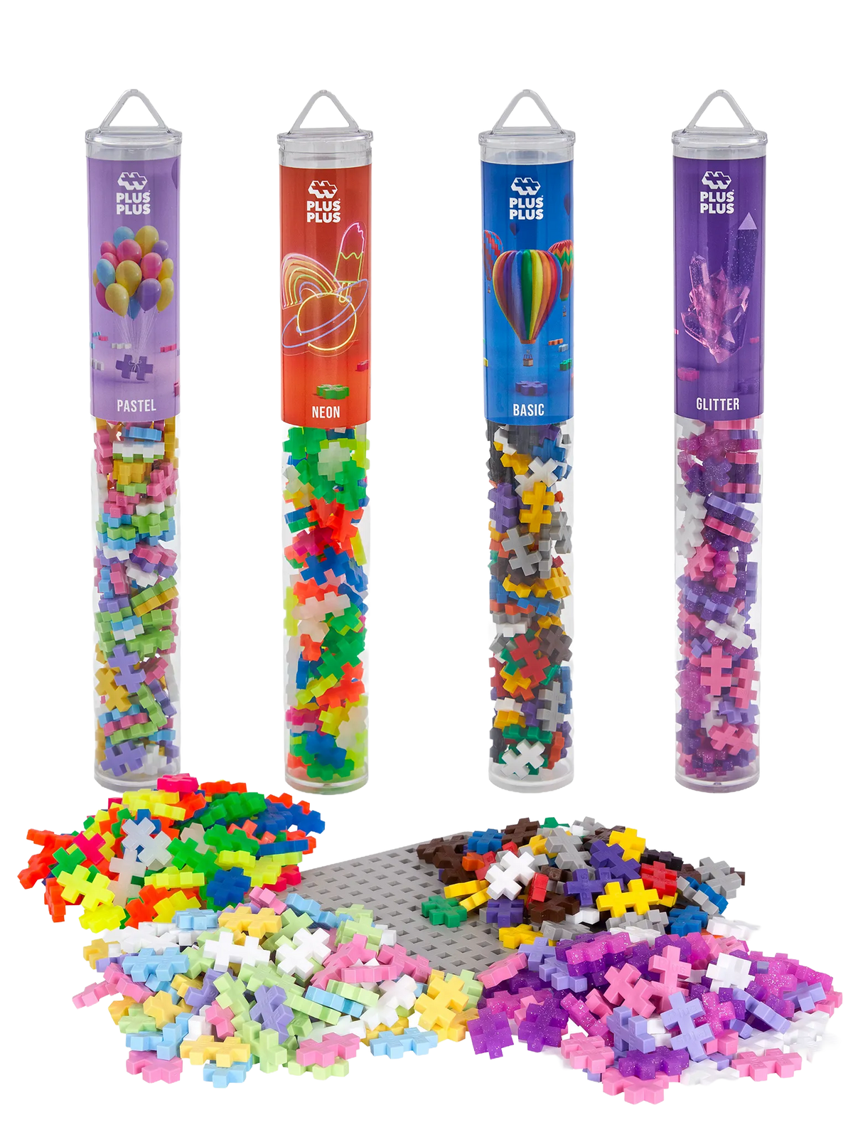 PLUS PLUS - Kreativ Bausteine 100 Stück Glitzer Mix