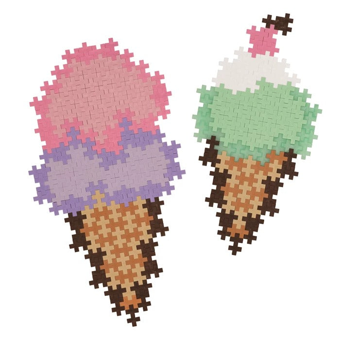 PLUS PLUS - Kreativ Bausteine  250 Stück Puzzle Eiswaffel