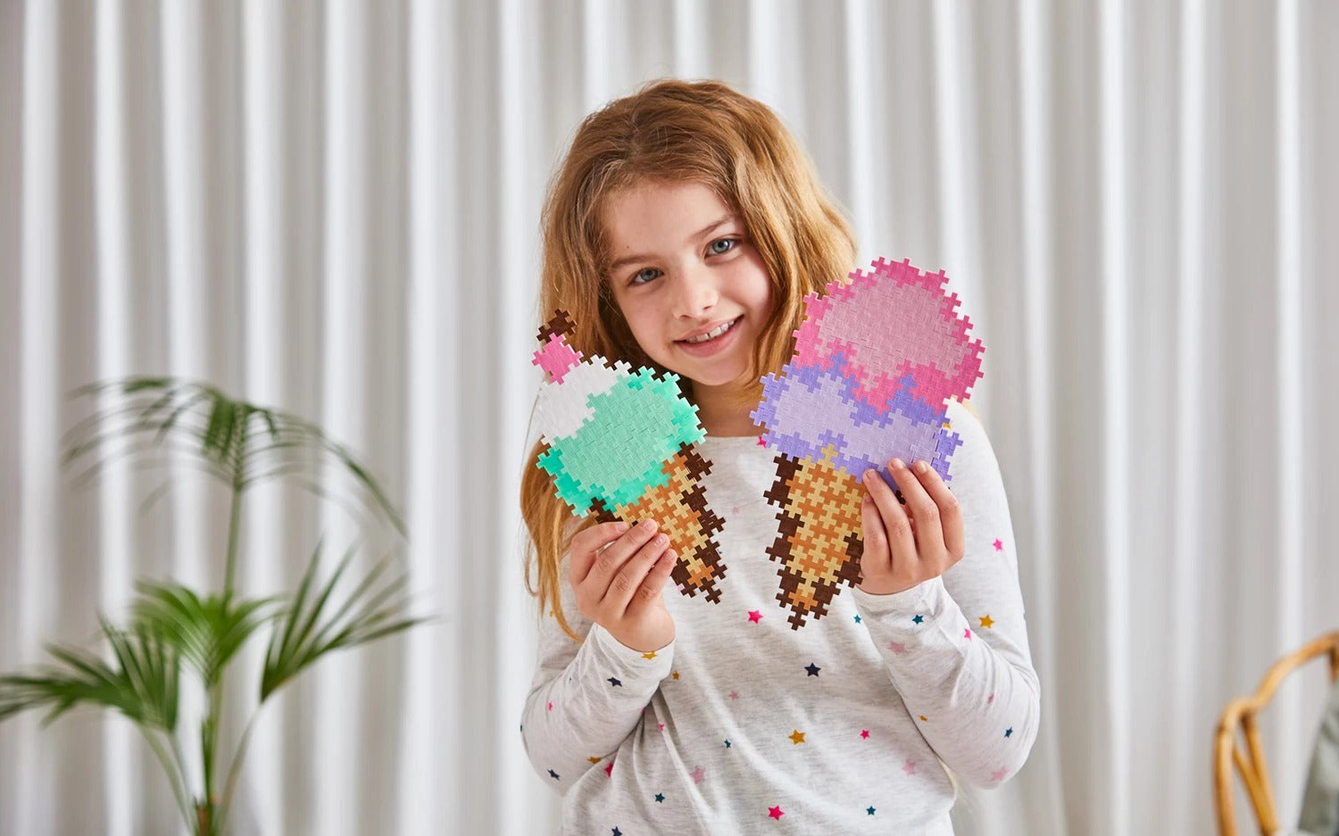 PLUS PLUS - Kreativ Bausteine  250 Stück Puzzle Eiswaffel
