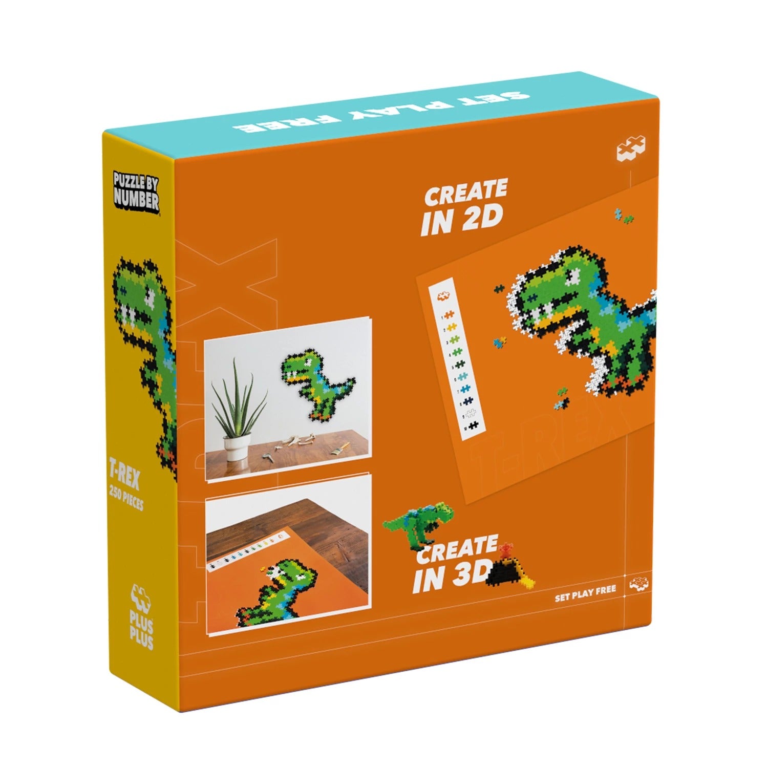 PLUS PLUS - Kreativ Bausteine  250 Stück Puzzle T-Rex