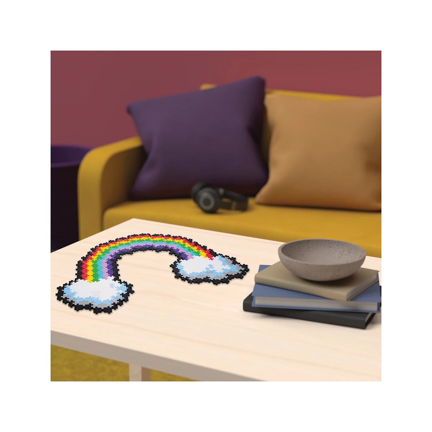 PLUS PLUS - Kreativ Bausteine 500 Stück Puzzle Regenbogen