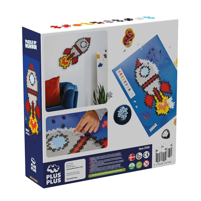 PLUS PLUS - Kreativ Bausteine 500 Stück Puzzle Rakete