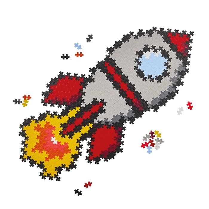 PLUS PLUS - Kreativ Bausteine 500 Stück Puzzle Rakete