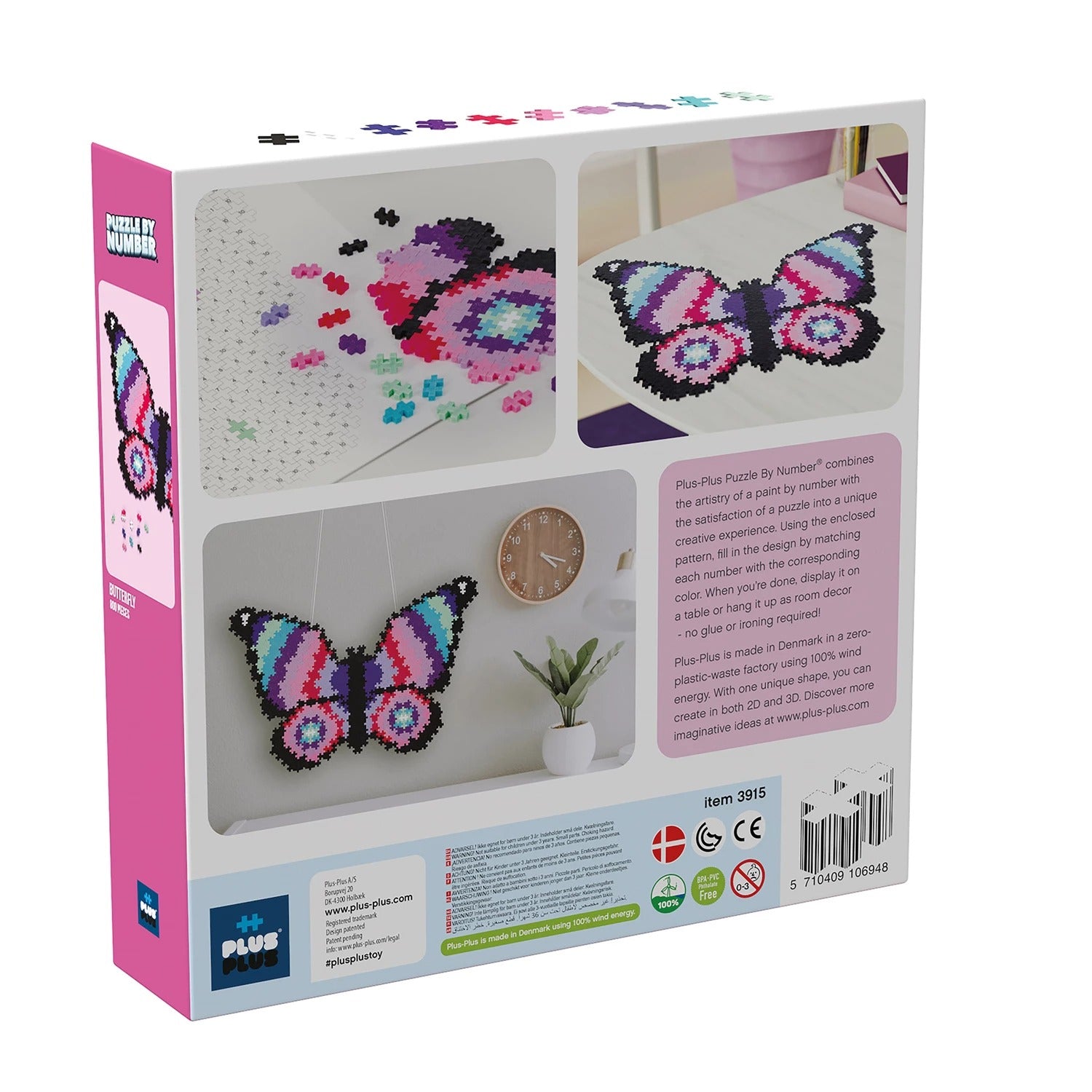 PLUS PLUS - Kreativ Bausteine 800 Stück Puzzle Schmetterling