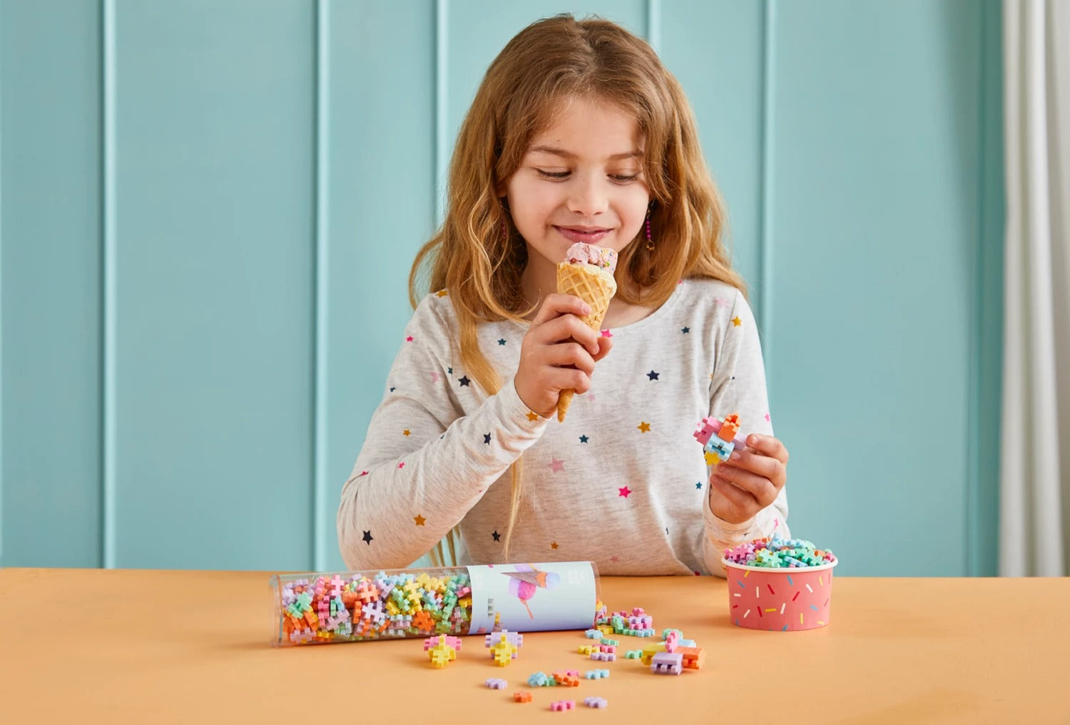 PLUS PLUS - Kreativ Bausteine Puzzle Eiscreme 240 Teile